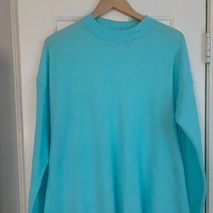 VS "PINK" Blue Long Sleeve Mock Henley
